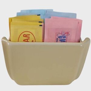 Fiestaware Fiesta Packet Caddy Sugar Sweetener HOLDER Organize CERAMIC IVORY